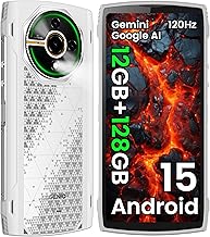LAGENIO Panther2 Unbreakable Android 15, 12GB+128GB (TF 1TB) Rugged Mobile, 6.7" HD+ 120Hz Indestructible Mobile, AI Camera 16MP, 5150mAh, Face ID/Dual SIM/NFC/OTG/Gemini AI - White