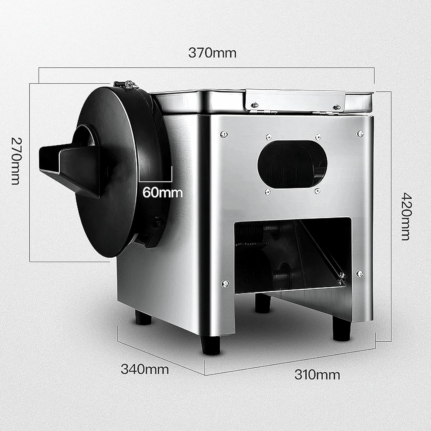 850W Commercial Electric Meat Cutter Machine, Vegetable Cutter Machine, Meat Cutting Machine 15Mm, Food Cutting Slicer Cutter (5Mm)