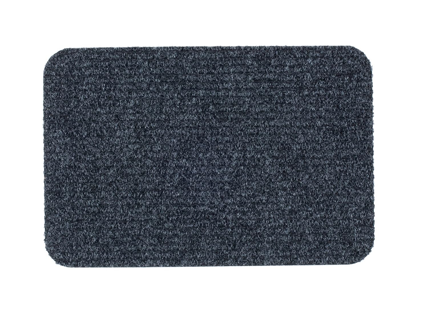 Dandy Mallin Double Ribbed Mat Polypropylene Traditional Scraper Entrance Doormat 80cm x 50cm (Anthracite)
