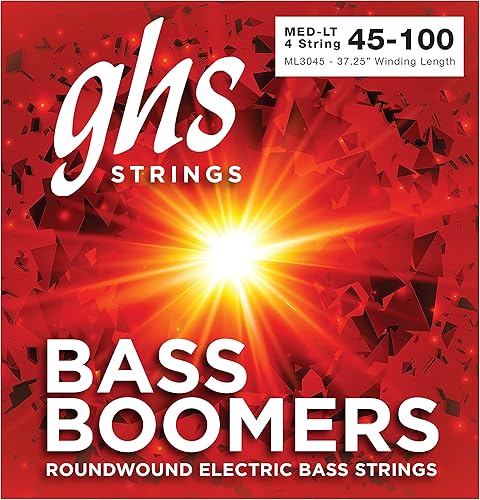 Miniatura 9 de GHS Strings 5M-DYB - Bass Boomers de 5 cuerdas, cuerdas para bajo eléctrico niqueladas, escala larga, mediano (45-130)