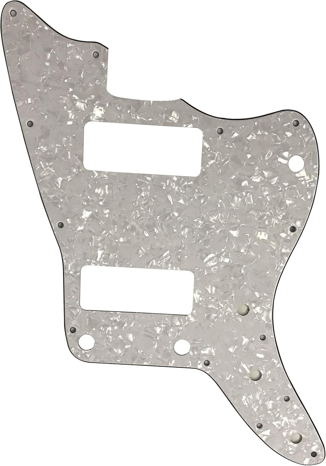 For US Jazzmaster P90 No Rhythm Control Guitar Pickguard Scratch Plate (4 Ply White Pearl)