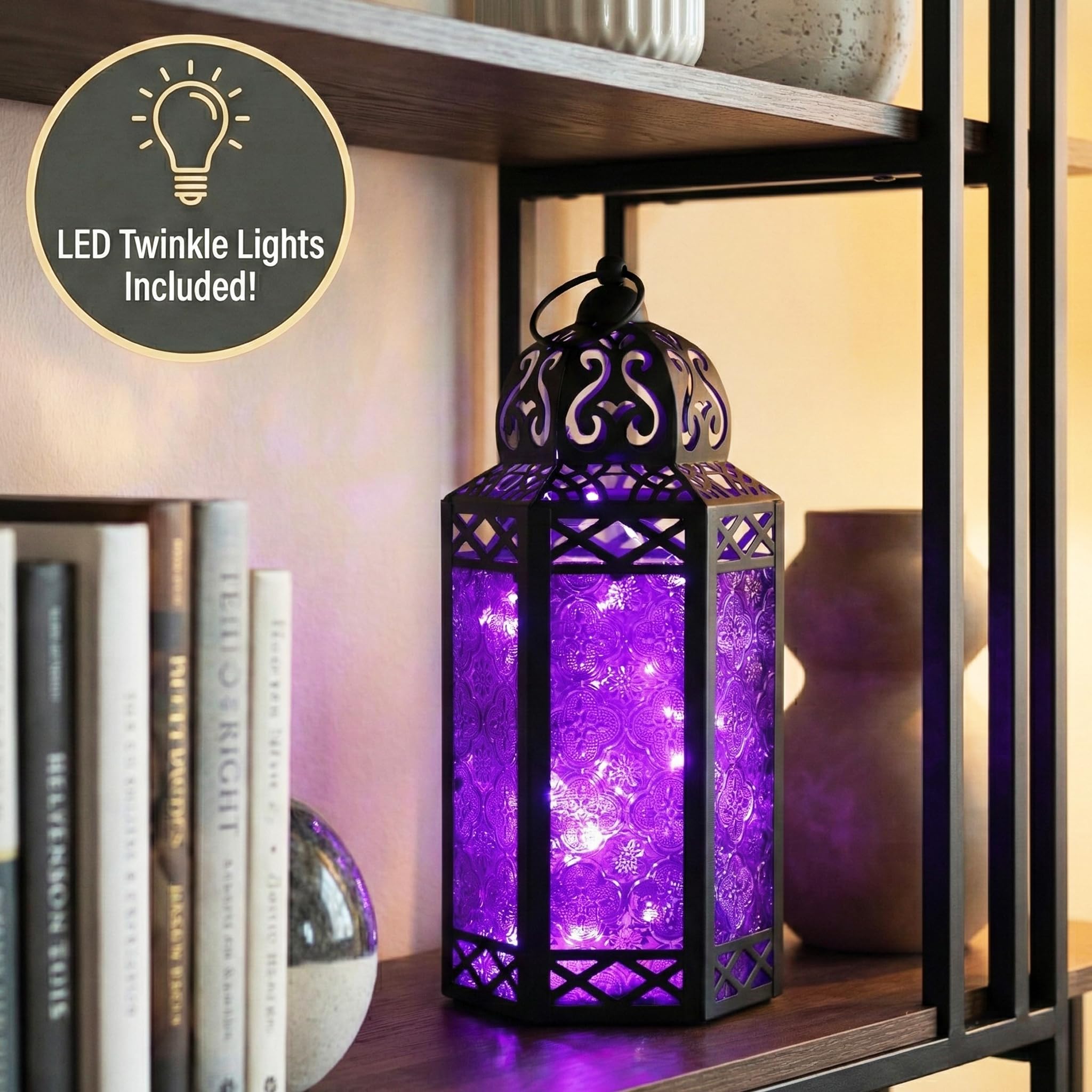 Amazon.com: Vela Lanterns Decorative Indoor Lantern with LED Fairy