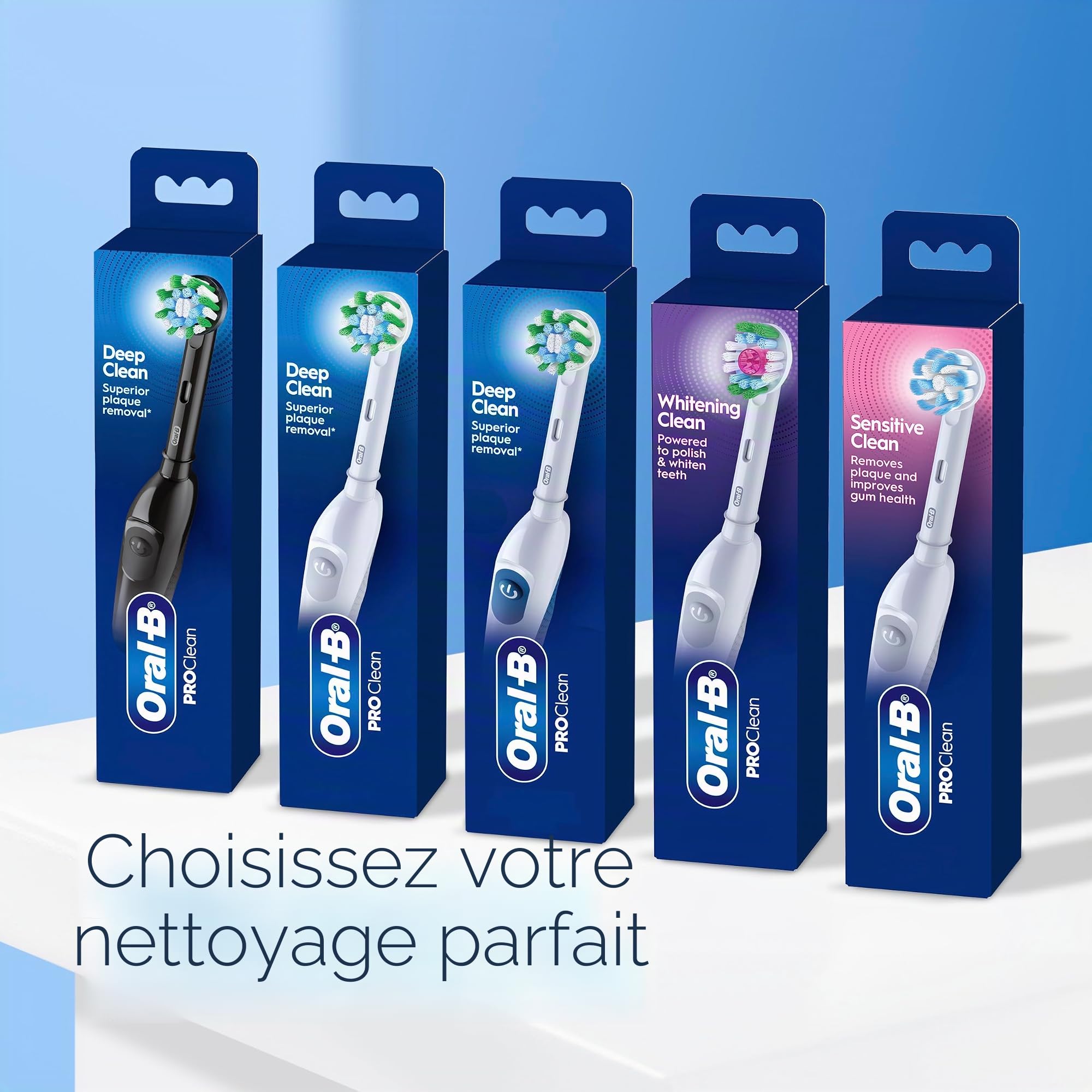 Oral B Pro 100 Precision Clean Brosse à dents avec batterie Blanc