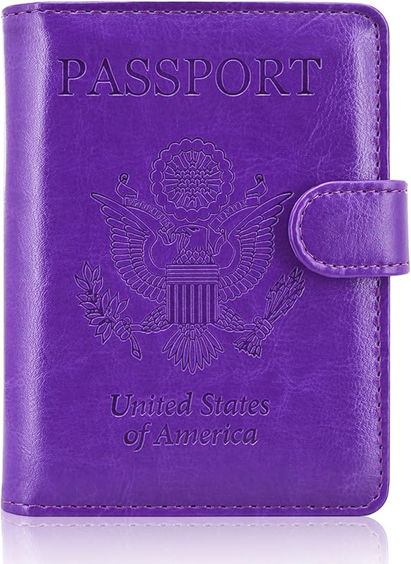 Passport Holder Cover, ACdream Protective Premium Leather RFID Blocking Wallet Travel Case for Passport/Credit Card/Air Ticket,