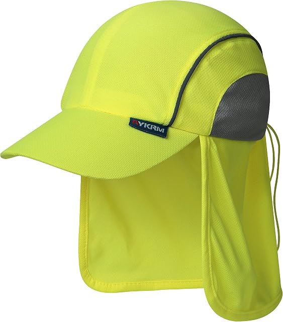 AYKRM Summer Breathable Orange Work hat High Visibility Legionnaires Cap/Reflective hat