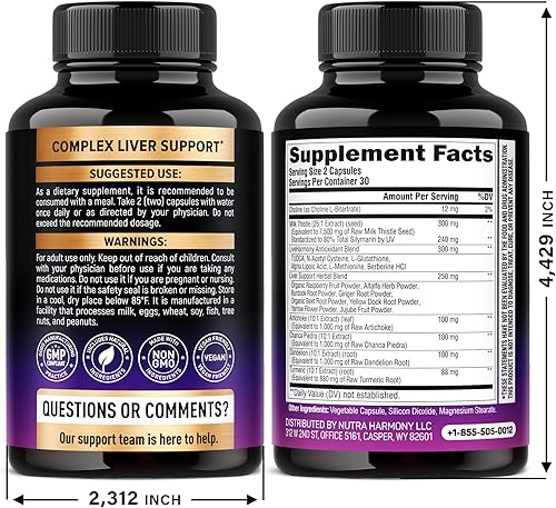 Miniatura 2 de NUTRAHARMONY Soporte hepático y glicinato de magnesio con cápsulas de glicina