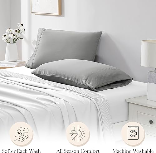 Miniatura 301 de Southshore Fine Living, Inc. Juego de 2 fundas de almohada de tamaño estándar, se adapta a almohadas de tamaño matrimonial, individual, queen, 10