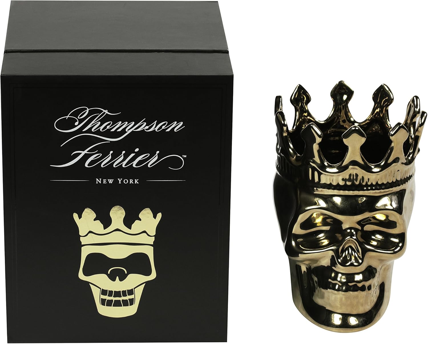 Monte Cristo Skull Crowned Scented Candle Collection (Gold)