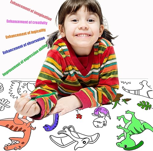 Miniatura 5 de Amind4U Rollo de papel de dibujo para niños, papel de dibujo de 120 pulgadas, rollo de dibujo para niños, rollo de papel para colorear, papel de