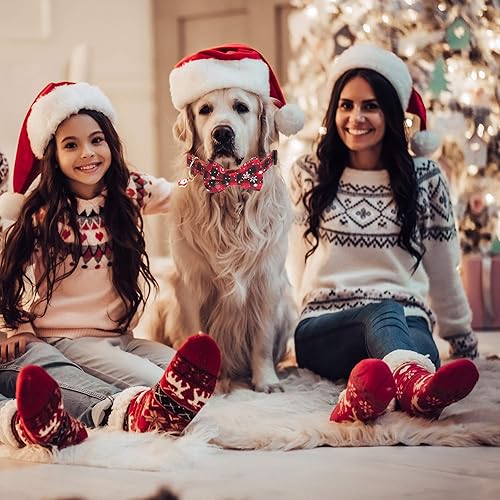 Miniatura 10 de ADOGGYGO Collar de Navidad para perro con pajarita, collar de esmoquin formal ajustable para perro con collar de camisa extraíble, collares de