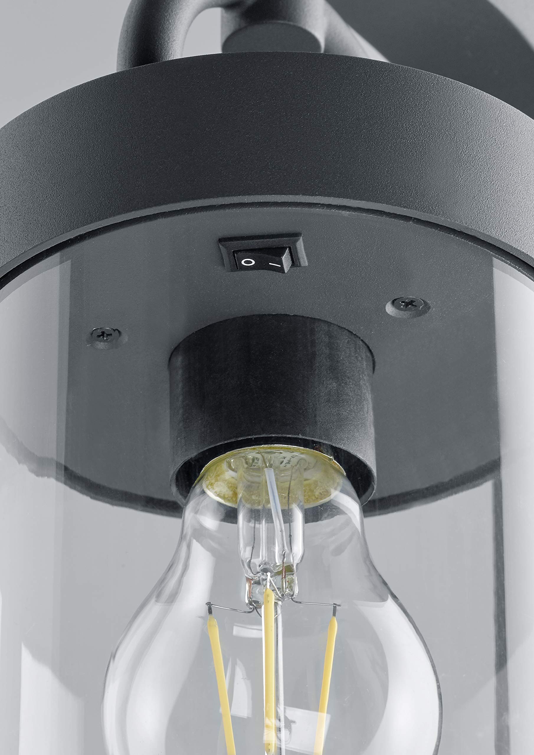 Trio Leuchten 404160142 - Lampada da esterni per vialetti Sambesi, in alluminio pressofuso nero opaco, acrilico trasparente, non inclusa 1 x E27.