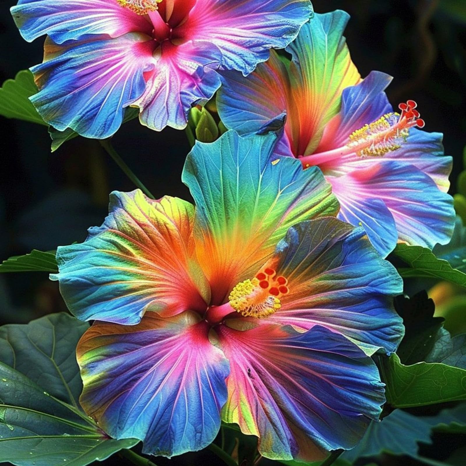 Rare Hibiscus, Surprisingly Growing, Hardy Perennial, Suitable for Spring and Autumn, Garden Viewing, No Watering Required111-4 Rhizome-C
