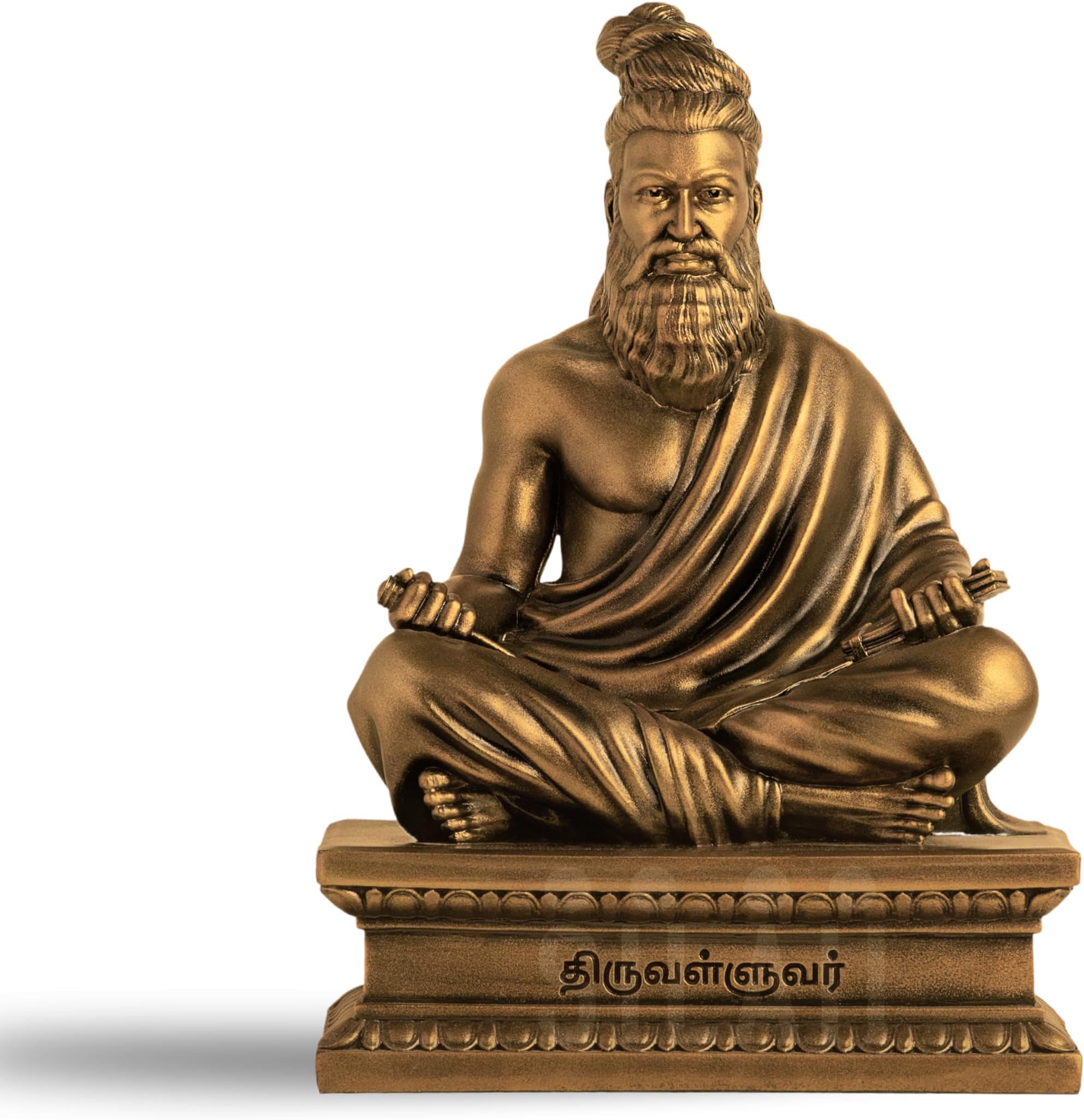 SILAII Thiruvalluvar Sculpture – 9 Inch | Antique Bronze Colour Statue Home Decor & Cultural Gifting