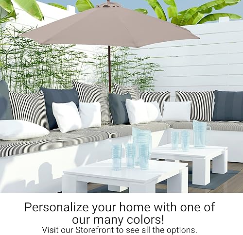 Miniatura 76 de Formosa Covers Toldo de repuesto para sombrilla de patio de 9 pies y 6 varillas – Lona superior – Protección UV 300D y tela resistente al agua – Dúo