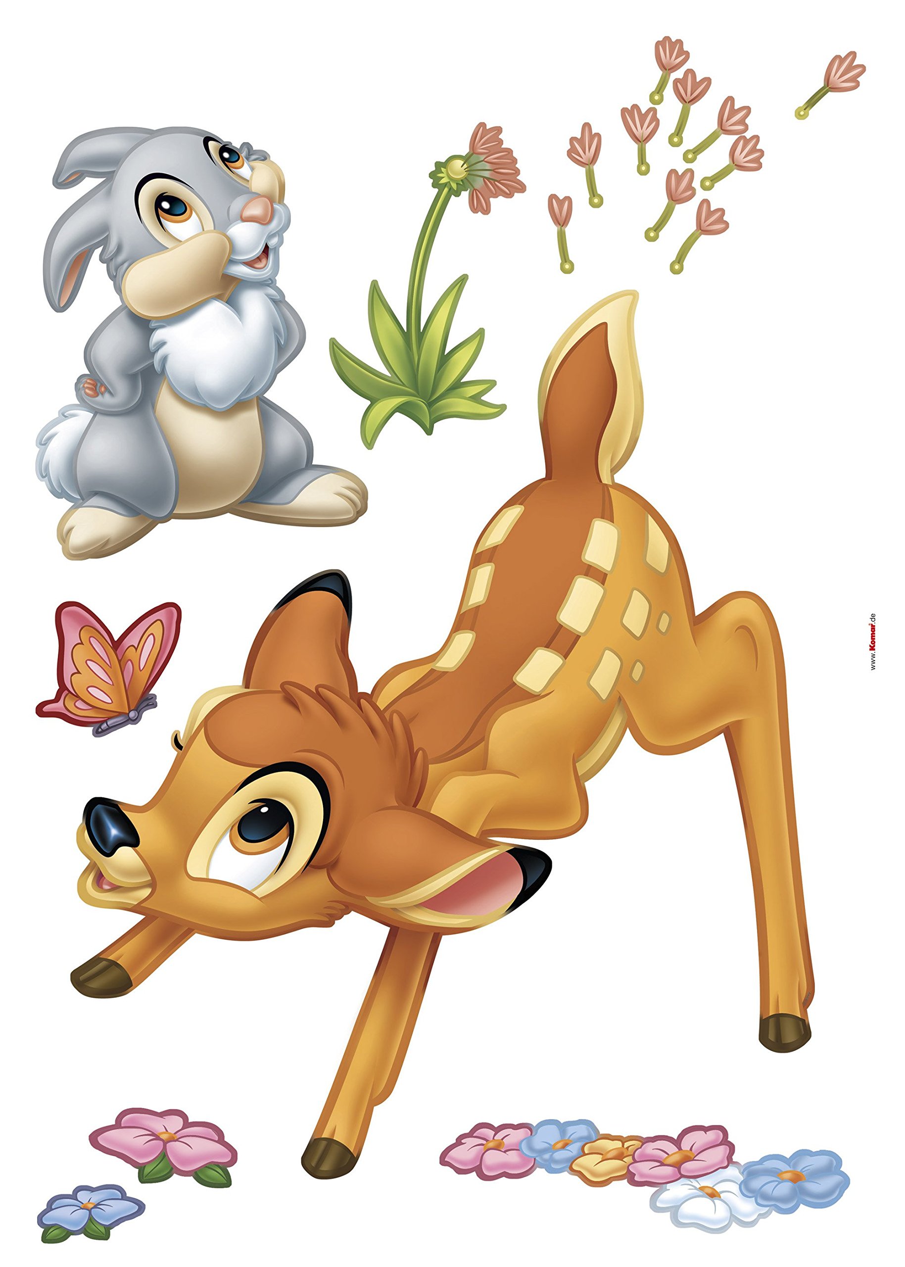 Komar14043h Disney Bambi Freestyle Deco Sticker, Multi-Colour, Set of 17 Pieces