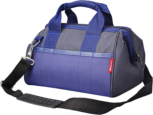 HAUTMEC Bolsa de herramientas resistente impermeable de 12 pulgadas, bolsa plegable con múltiples bolsillos, base reforzada HT0074-TB