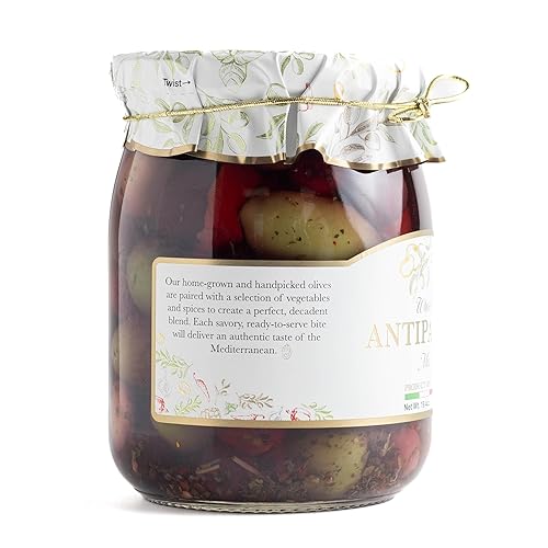 Miniatura 3 de Giusto Sapore Antipasto, mezcla de aceitunas de primera calidad en aceite, importado de Italia y propiedad familiar, 19.4 onzas