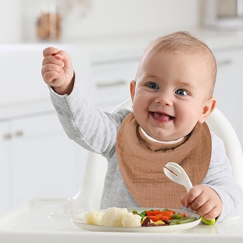 Miniatura 3 de Baberos magnéticos tipo bandana para baba, paquete de 6 baberos con cierre magnético, babero de dentición seguro, fácil y elegante