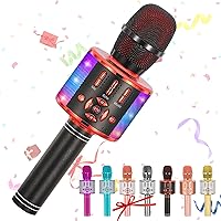 Vista 14 de Amazmic Juguetes para Niñas, Micrófono de Karaoke para Niños Micrófono para Niños Pequeños con Luces, para Niñas, Fiesta de Cumpleaños de Año Nuevo