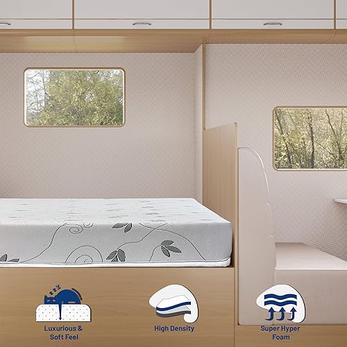 Miniatura 19 de Greaton, Repuesto de colchón de espuma de alta densidad de 4 pulgadas, firmeza media, bueno para remolques, furgonetas cámper, sofá cama y otros