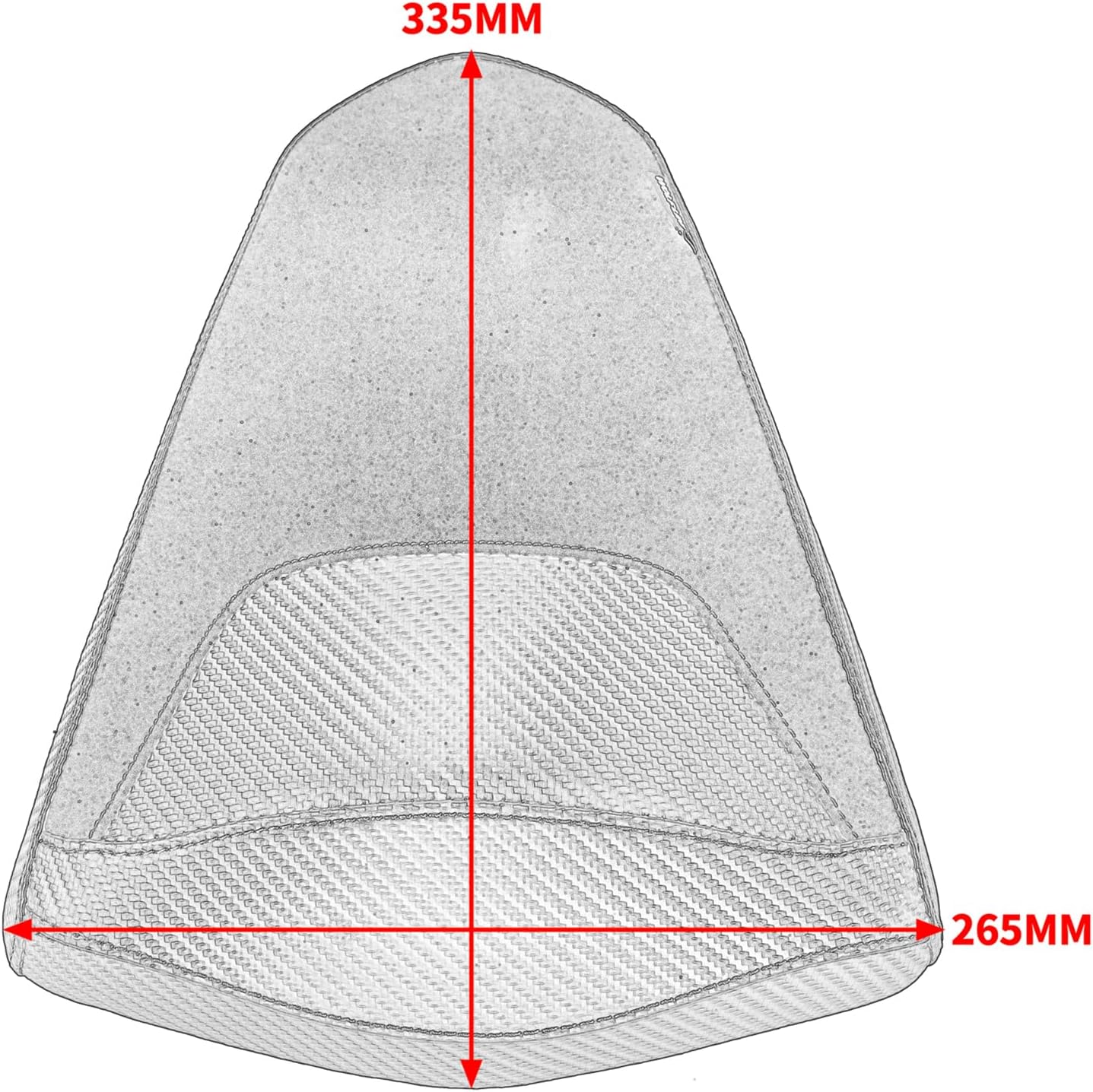 Motorcycle Rider & Passenger Comfort Seat Fit for Yamaha MT-03 YZF-R3 2015-2024, Front Rear Solo Saddle Back Cushion Pillion Pad, Gray