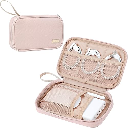 NISHEL Organizador electrónico de cable, funda de viaje para artículos esenciales de viaje, bolsa organizadora de cables pequeña portátil para