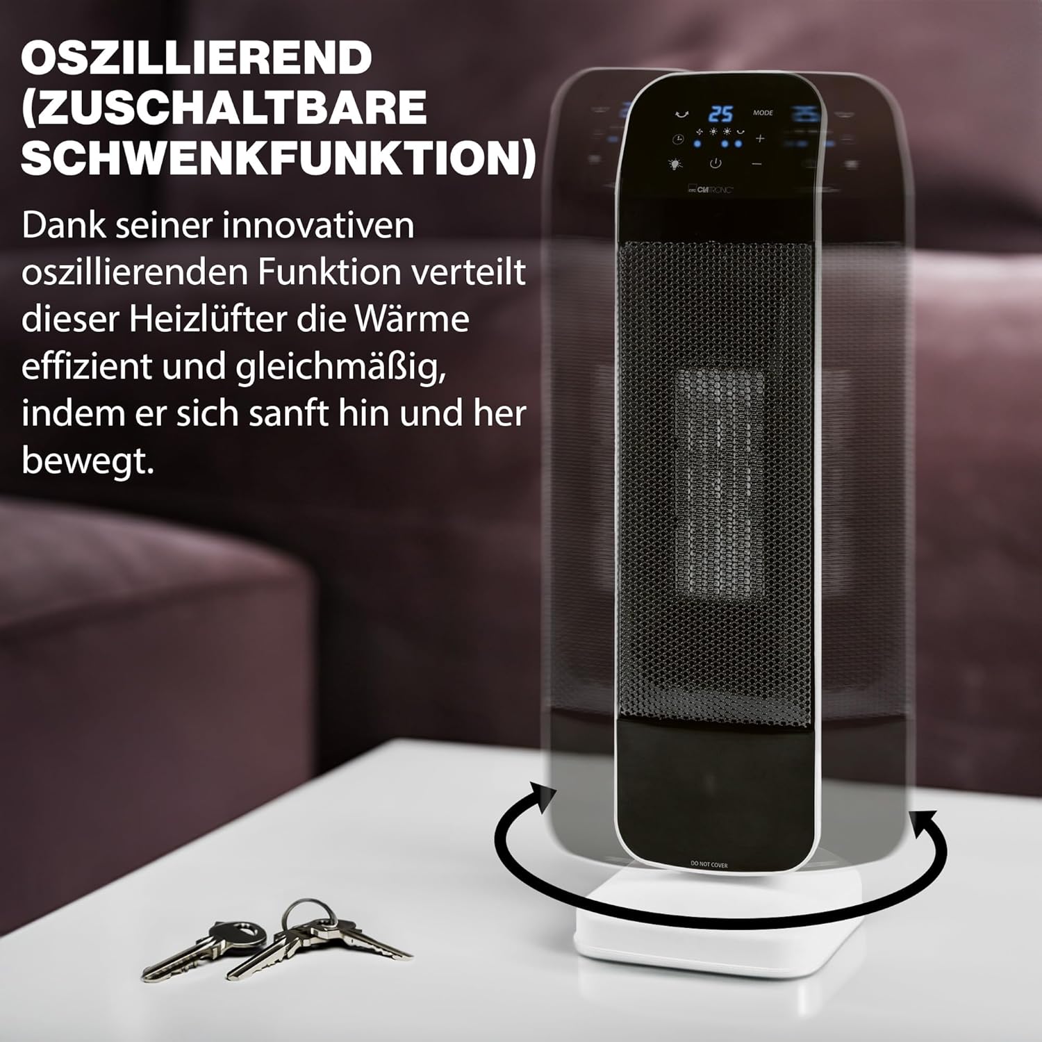 Clatronic HL 3763 heater demonstrating oscillation