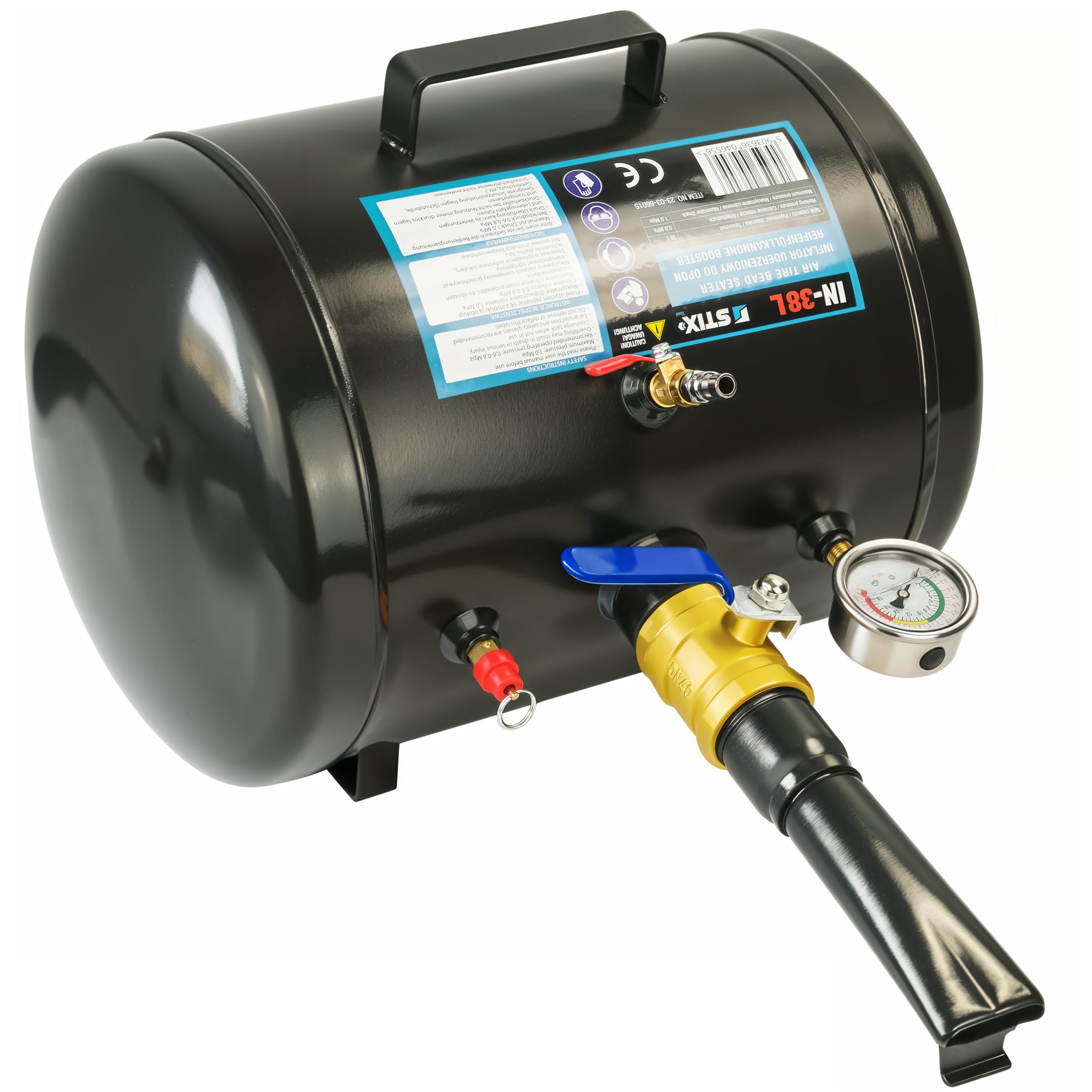 Stix Automotive Equipment Bazooka pneu - Inflator à impact IN-38L - pompe à pneu - Gonfleur de pneu Booster - Begoniape Gonfleur de pneu - impact