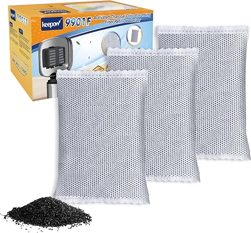 Miniatura 1 de KEEPOW Absorbedor de olores de carbón activado, desodorante de bote de basura, desodorante de cubo de pañales, repuesto de filtro de olor para