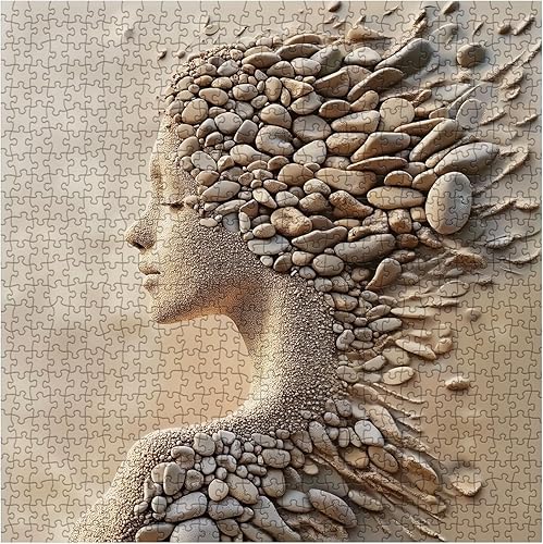 Miniatura 2 de Hermosas mujeres rompecabezas artísticos para adultos, 1000 piezas de naturaleza, bonitos rompecabezas estéticos imposibles de playa, rompecabezas