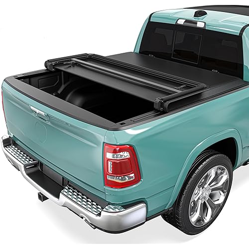 Soft Tri-Fold Truck Bed Tonneau Cover Fit for Dodge Ram 1500 2009-2025 (Incl. Classic & New) 5.7 ft Bed Without Rambox