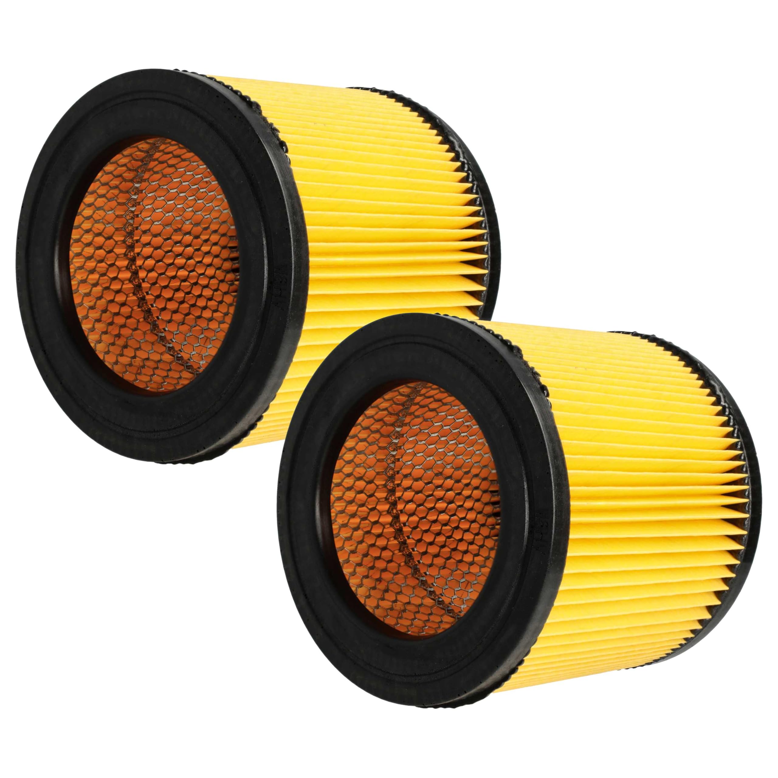 vhbw 2x filtro a pieghe piatte sostituisce Topcraft K704F, K707F, R 693 per aspirapolvere - arancione, lavabile