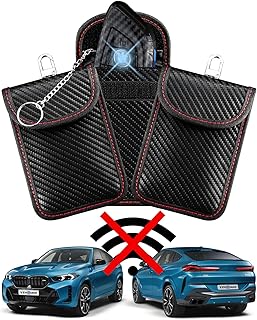 Faraday Key Fob Protector (3 Pack), RFID Key Fob Signal Blocker Pouch, Faraday Bags RFID Signal Blocking Security Pouch Anti-Theft Anti-Hacking Car Keys Fob Cover Prevent Keyless Car Theft