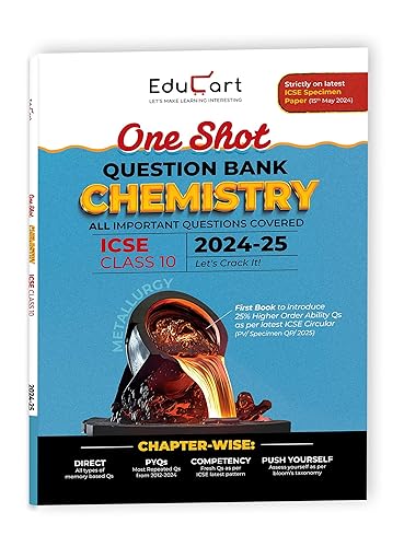 Educart ICSE Class 10 Chemistry One Shot Question Bank 2025 for 2024-25 Exam