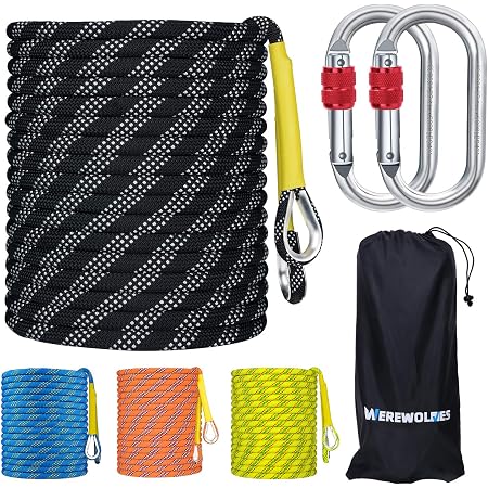 Foot Ascender 10m Safety Rope Fire Rescue Escape Rope With 2 Climbing ...