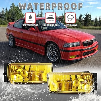 Fog Lights for 1992-1999 BMW 3 Series 318i/is, 320i, 325i/is, E36 M3 Yellow