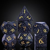 Vista 48 de UDIXI Juego de dados de vidrio prisma, 7 dados de vidrio arcoíris esmerilado para juegos de mesa RPG (prisma arenado)