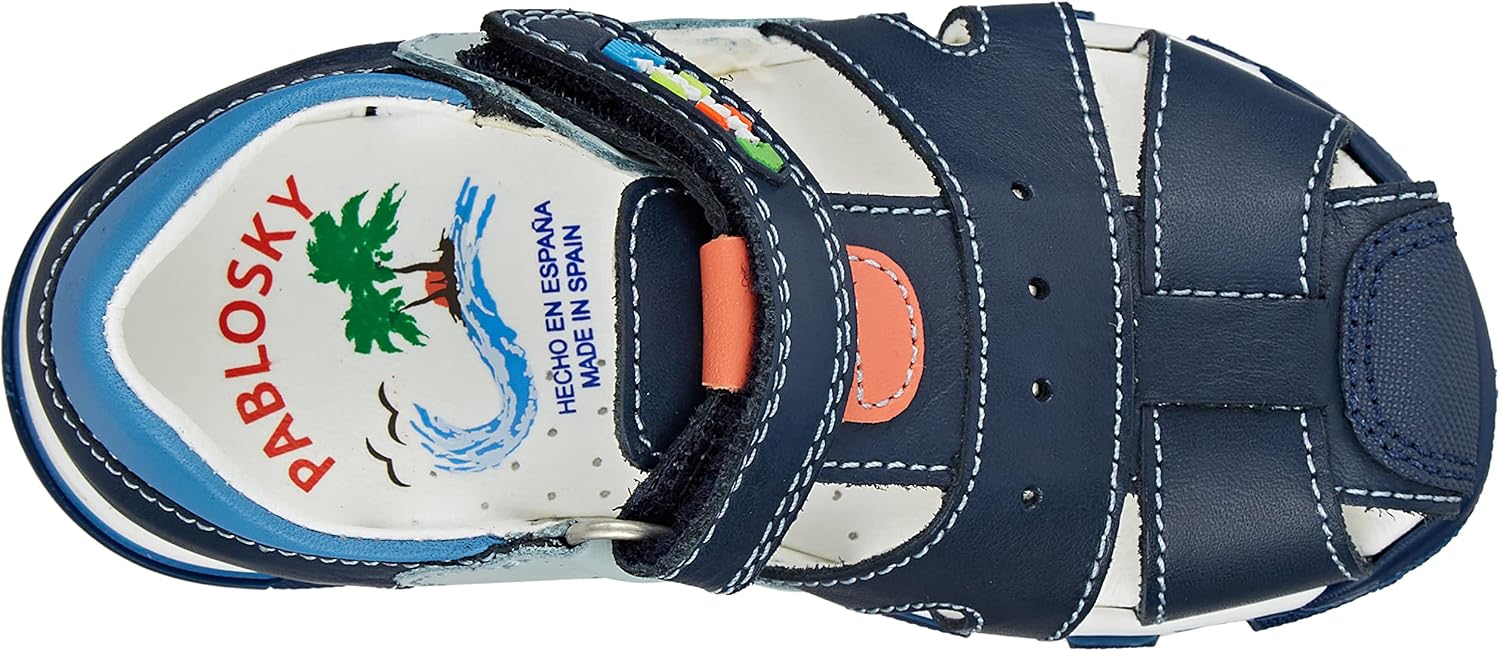 Pablosky Boy's Ankle-Strap Sandal, 24 EU