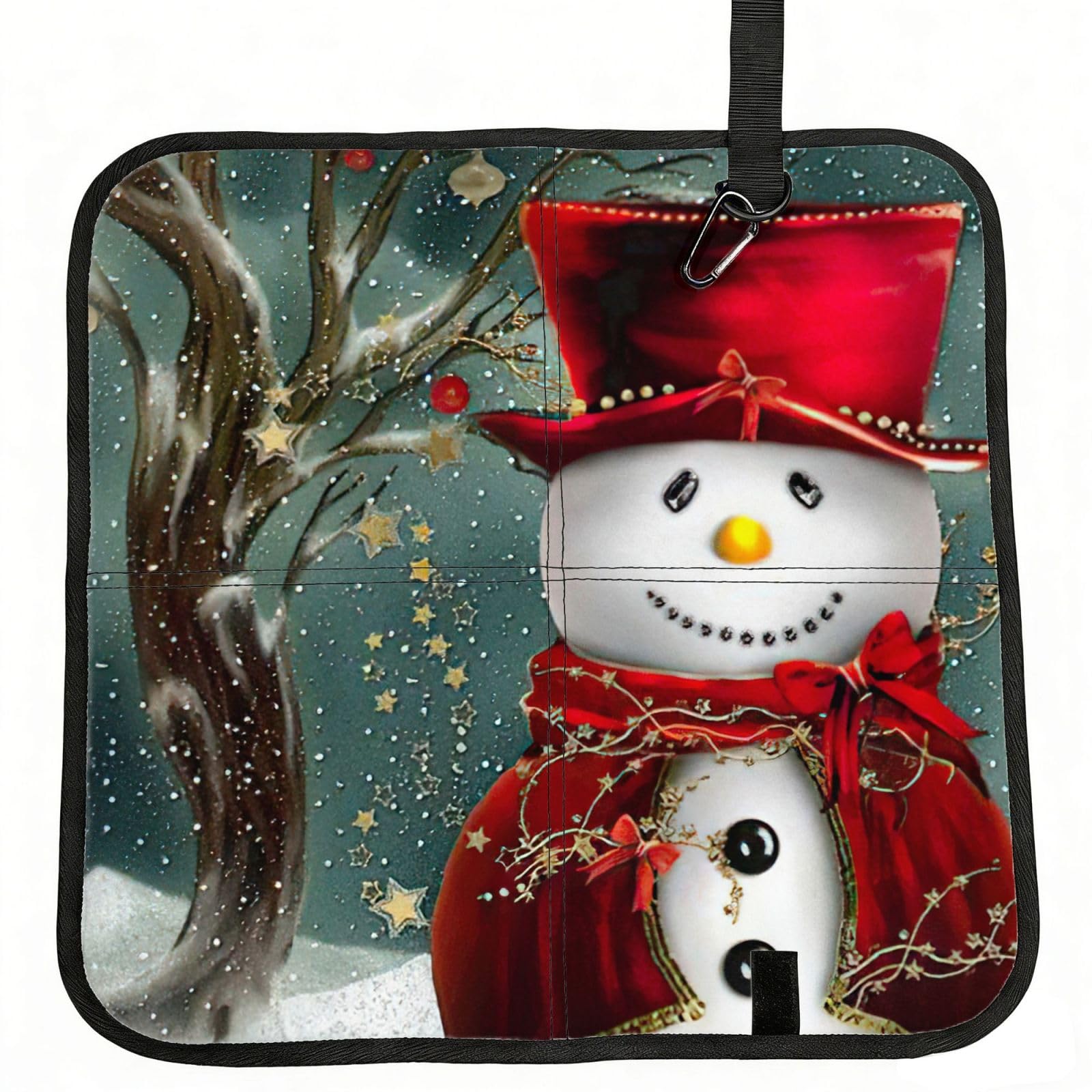 bghdfa Christmas Print Outdoor Sitting Mat Waterproof Oxford Cloth Seat Cushion Folding Foam Camping Seat For Picnic