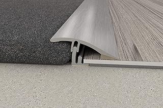 Carpet to Tile/Wood/Laminate LVT/Vinyl/Flooring Transition Door Strip Bar - Joins A Gap - Angle Vinyl Door Flooring Strip by FloorPro