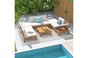 SUNSITT Mid-Century Modern Outdoor Furniture Sectional Set