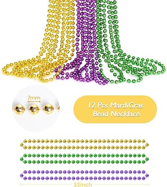 ZZYFGH 12 Pcs Beads Necklaces Party Decorations