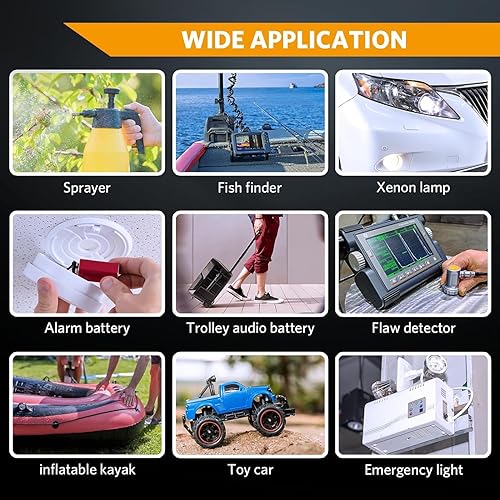 Miniatura 6 de GOLDENMATE Batería de litio LiFePO4 de 12 V y 12 Ah, batería recargable de más de 5000 ciclos profundos, BMS de 12 A, fosfato de hierro de litio