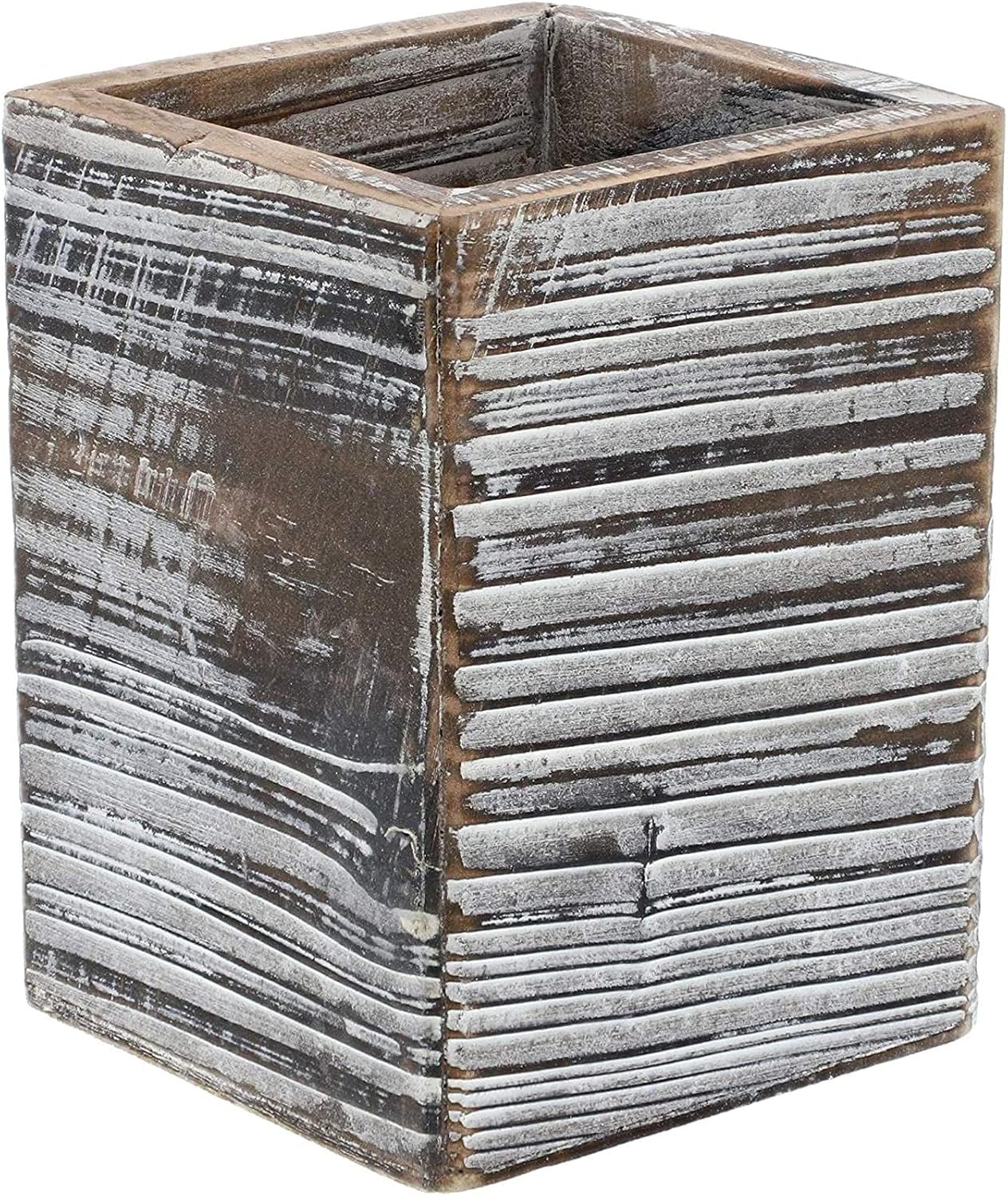 Paper Junkie Rustic Wood Pencil Holder (2 Pack) : Office Products