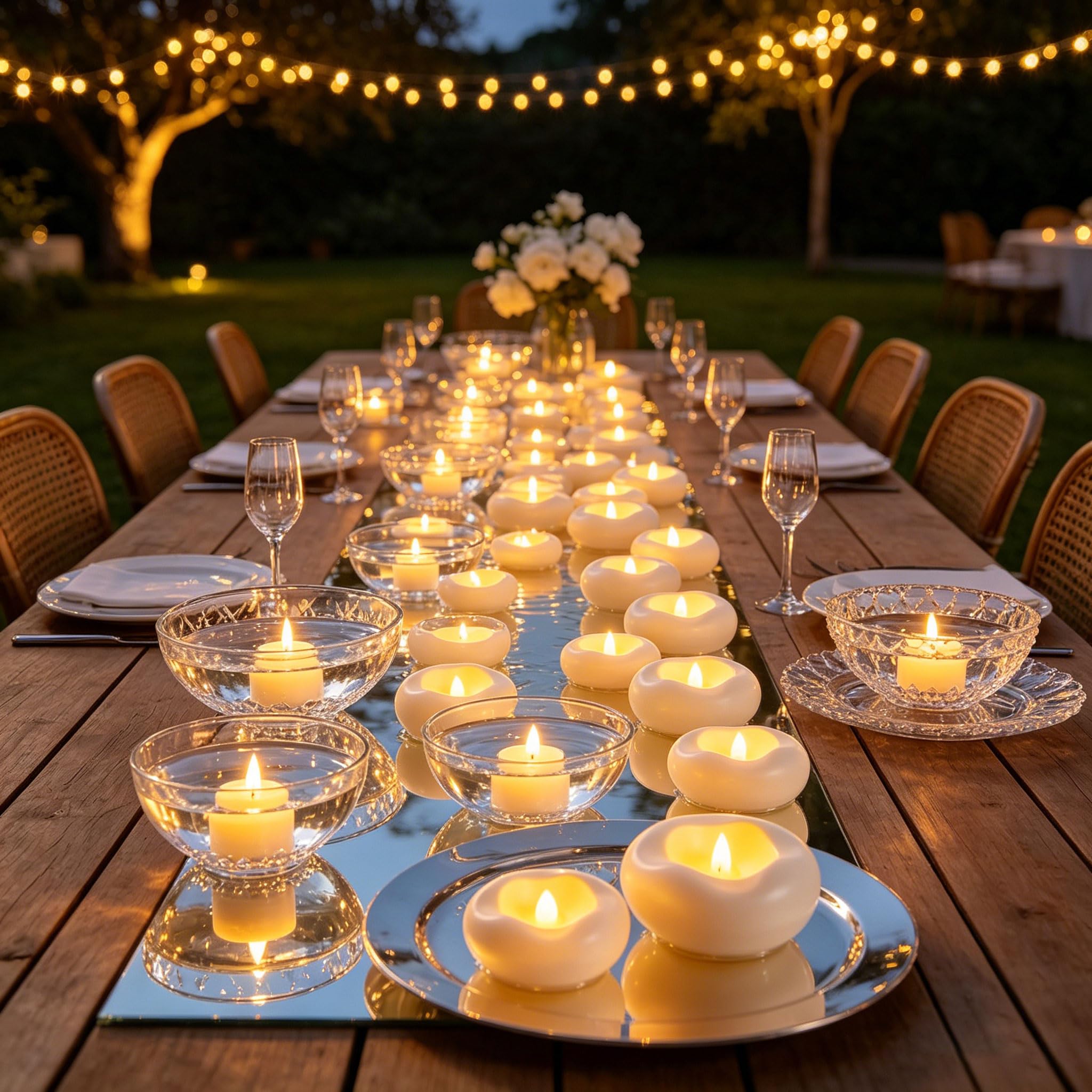 24 Pièces Bougies Flottantes LED à Activation par Eau, Piles CR2032 Incluses, Sans Flamme pour Décoration Maison & Fête