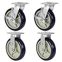 Vista 120 de Caster Wheels 8 inch Heavy Duty Casters, Industrial Casters with Polyurethane Wheel and Precision Ball Bearing-1200 Lbs Per Casters-Widely Used in