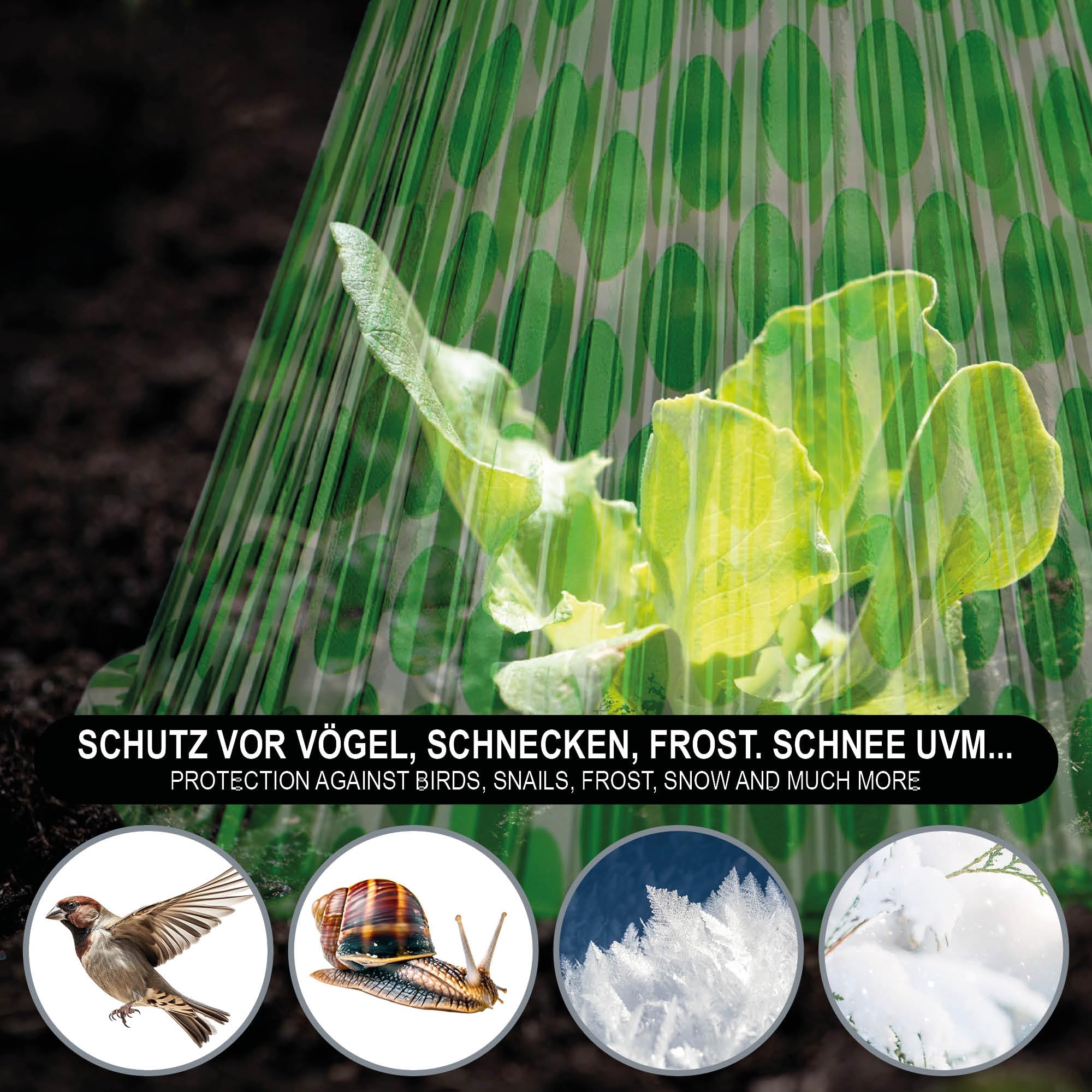 COM-FOUR® 24x kapelusz przeciwsloneczny do roslin, srodek wspomagajacy | wysokosc ok. 23 cm
