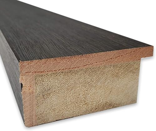 Miniatura 8 de Amanti Art Espejo de baño de madera, espejo de pared marrón para usar como espejo de tocador de baño sobre el fregadero (31 x 43 pulgadas), espejo