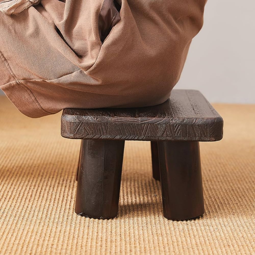 GZQWDC Wooden Step Stool for Adults and Kids - Multipurpose