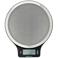 Amazon Basics Bilancia digitale da cucina con display LCD, priva di bisfenolo A (pile incluse)